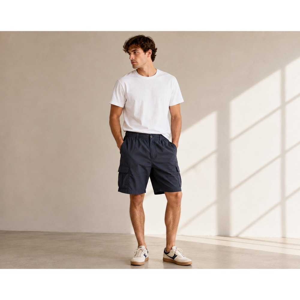 Columbia Omni-Shade UPF Cargo Shorts Mens 42 Navy Blue Fishing Outdoor Hiking